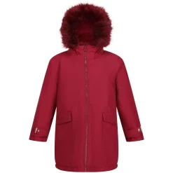 Dziecięca kurtka parka zimowa Adelyn | Bordowo-różowy