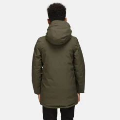 Dziecięca kurtka zimowa parka Yewbank | Ciemne khaki