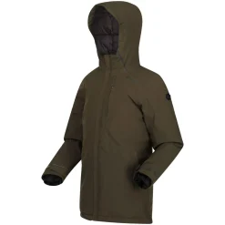 Dziecięca kurtka zimowa parka Yewbank | Ciemne khaki