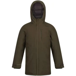 Dziecięca kurtka zimowa parka Yewbank | Ciemne khaki