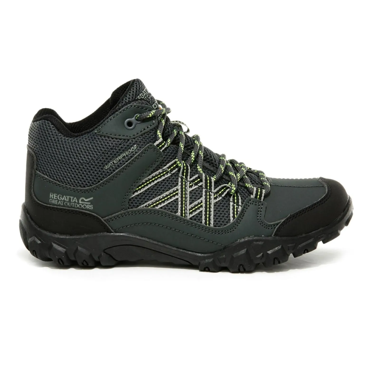 Dziecięce buty trekkingowe Edgepoint Mid | Szaro-żółty