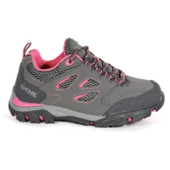 Dziecięce buty trekkingowe Holcombe Low | Szaro – różowy