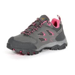 Dziecięce buty trekkingowe Holcombe Low | Szaro – różowy