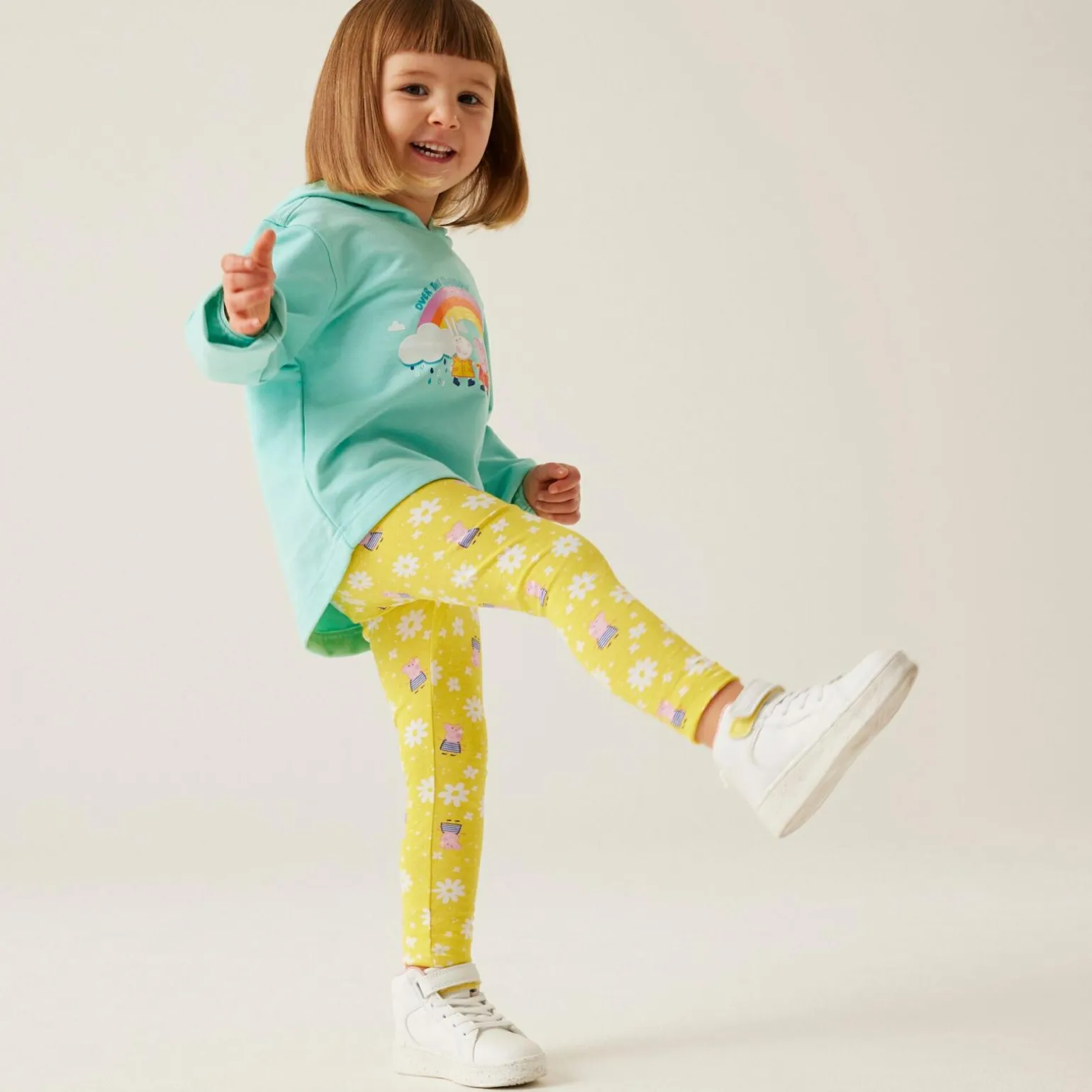 Dziecięce legginsy Peppa Set | Maize Yellow Navy