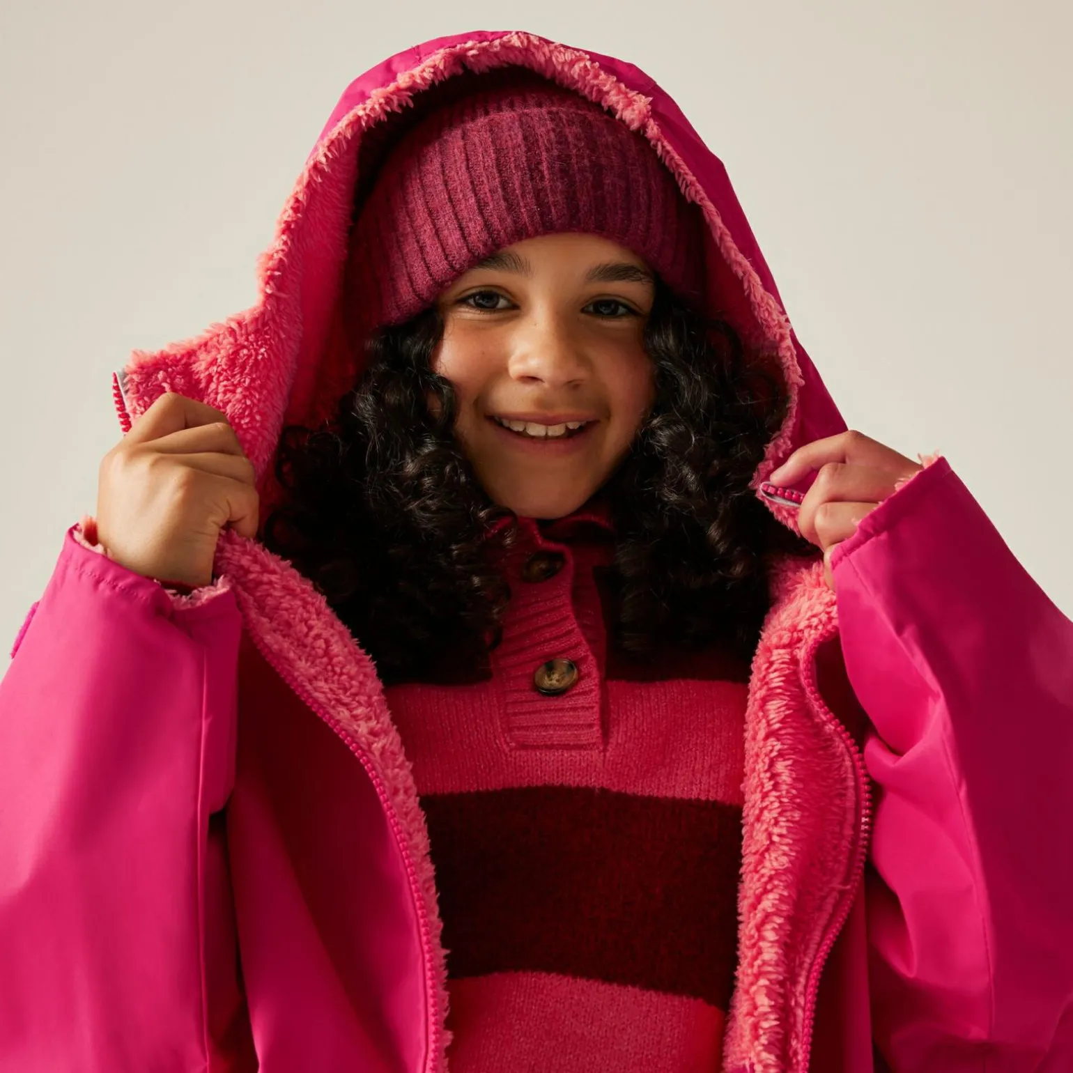 Dziecięcy płaszcz plażowy wodoodporny Junior Changing Robe | Różowy
