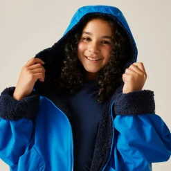Dziecięcy płaszcz plażowy wodoodporny Junior Changing Robe | Niebiesko-granatowy