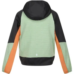 Dziecięcy softshell z kapturem Prenton II | Jasnozielono-szary