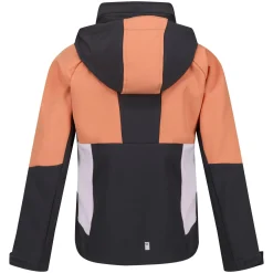 Dziecięcy softshell z kapturem Haydenbury | Szaro-pomarańczowo-biały