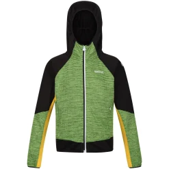 Dziecięcy softshell z kapturem Prenton II | Zielono-czarny