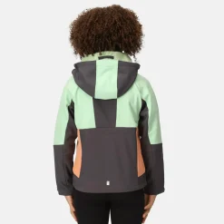 Dziecięcy softshell z kapturem Haydenbury | Zielono-szary