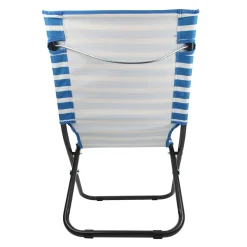 Leżak składany Kruza Beach Lounger | Niebiesko-biały