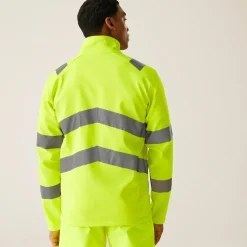 Men's Hi-Vis Pro Contract Ablaze 2 Layer Softshell Jacket | Yellow