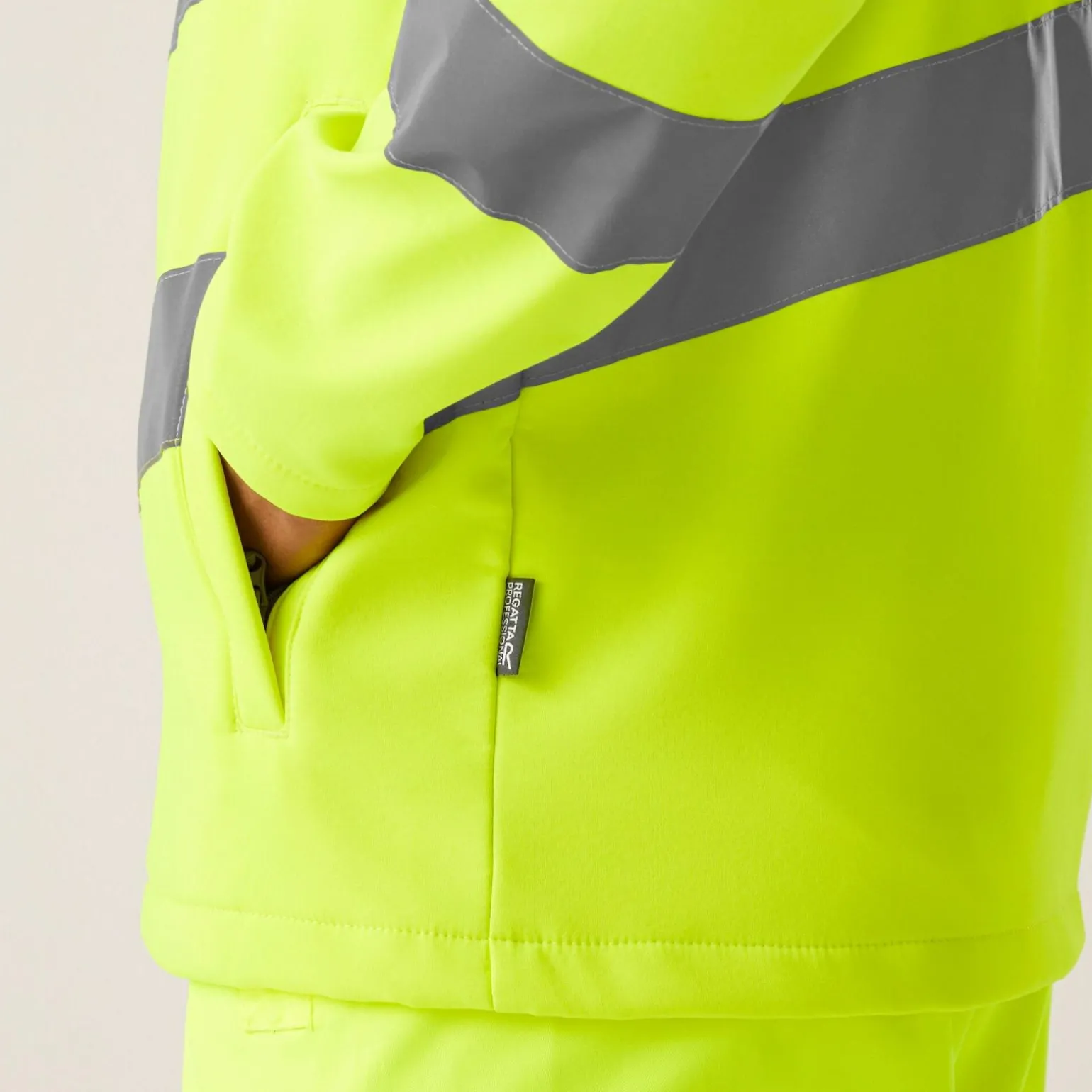 Men's Hi-Vis Pro Contract Ablaze 2 Layer Softshell Jacket | Yellow