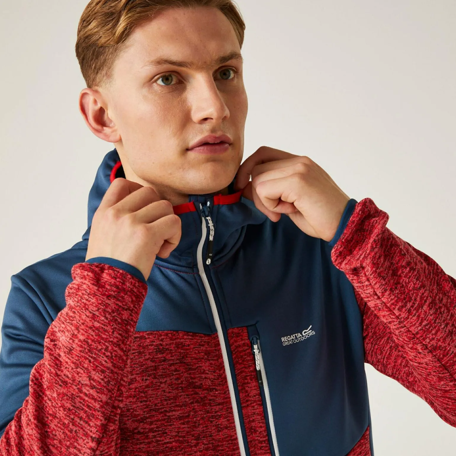 Męska bluza z kapturem Cadford VI | Czerwony