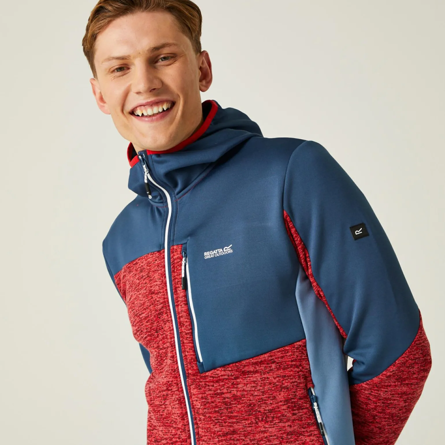 Męska bluza z kapturem Cadford VI | Czerwony