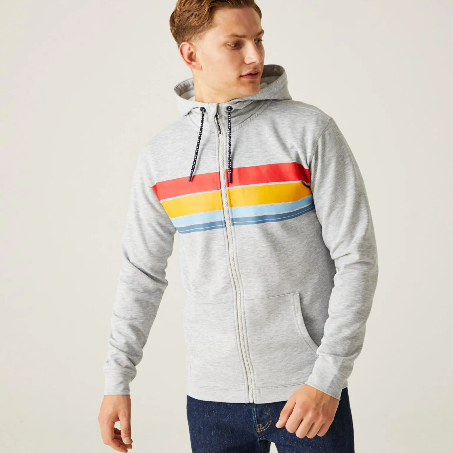 Męska bluza z kapturem Shorebay II | Srebrny