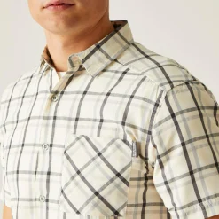 Męska koszula z krótkim rękawem Mindano VIII | Srebrny