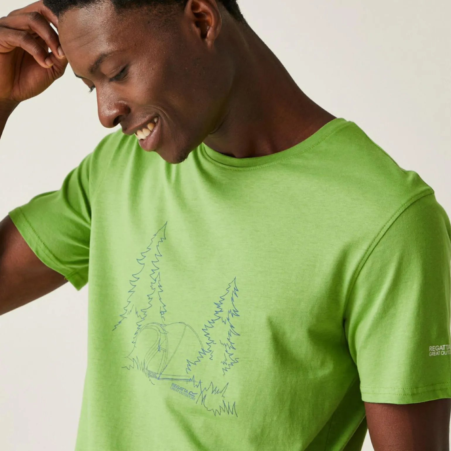 Męska koszulka Breezed IV Graphic Print | Zielony