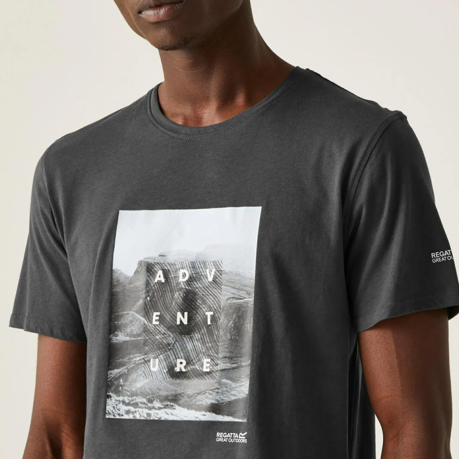 Męska koszulka Breezed IV Graphic Print | Szary