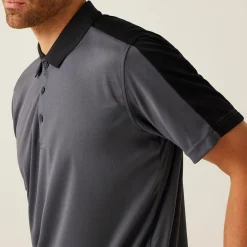 Męska koszulka polo Contrast | Szary
