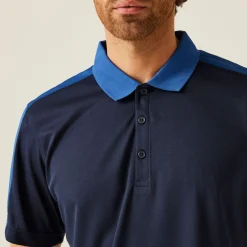 Męska koszulka polo Contrast | Granatowo-niebieski