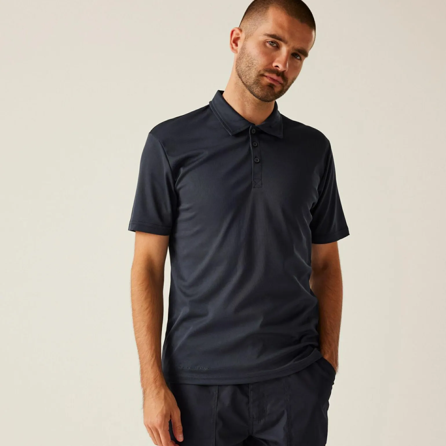 Męska koszulka polo Honestly Made | Granatowy