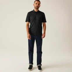 Męska koszulka polo Honestly Made | Czarny