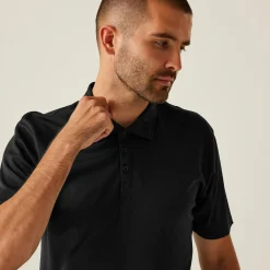 Męska koszulka polo Honestly Made | Czarny