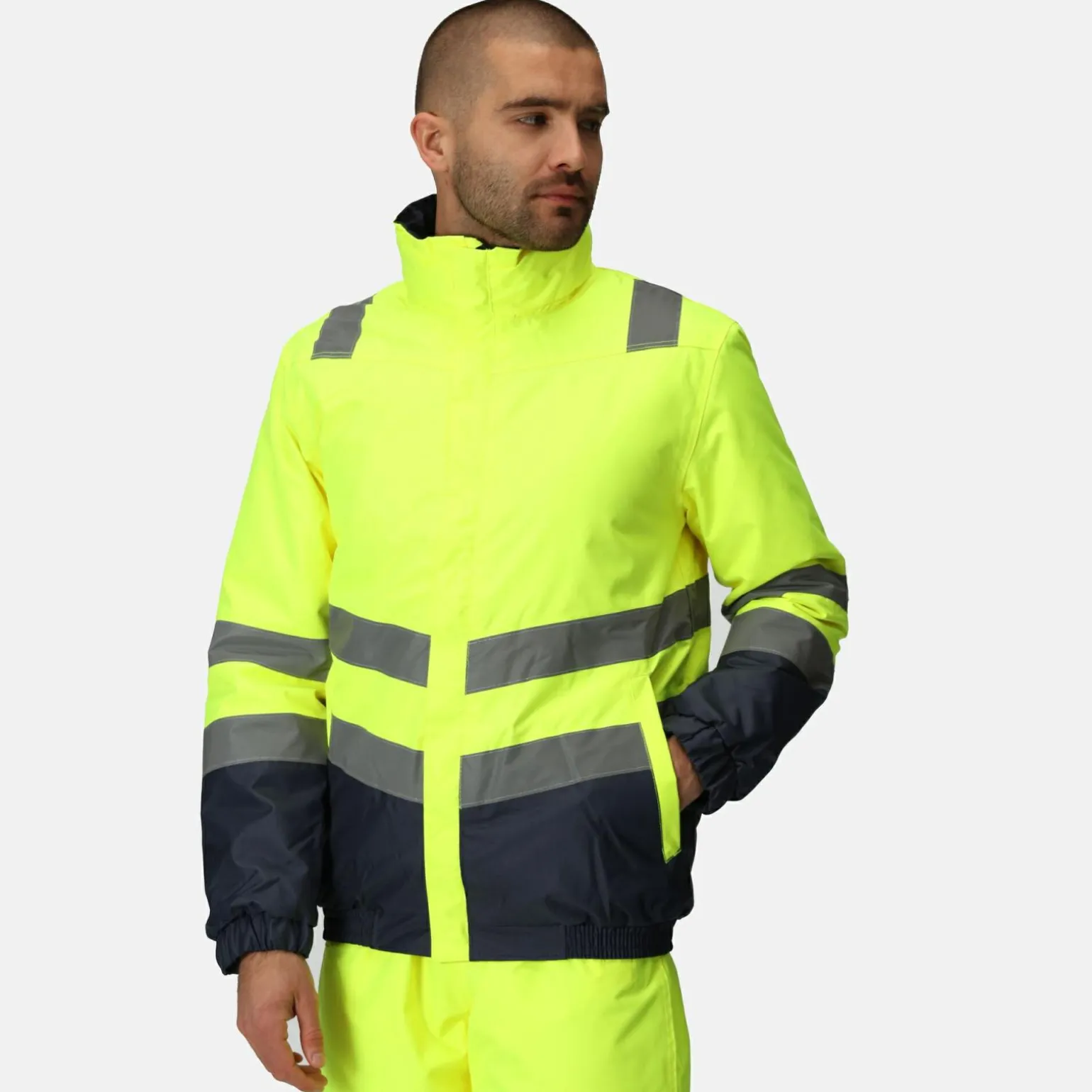 Męska kurtka odblaskowa Pro HiVis | Żółty