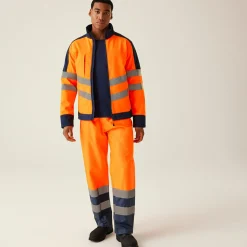 Męska kurtka robocza softshell Professional | Pomarańczowo-granatowy
