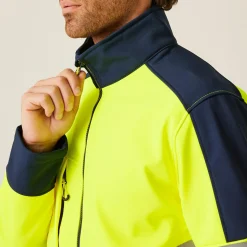 Męska kurtka robocza softshell Professional | Żółty