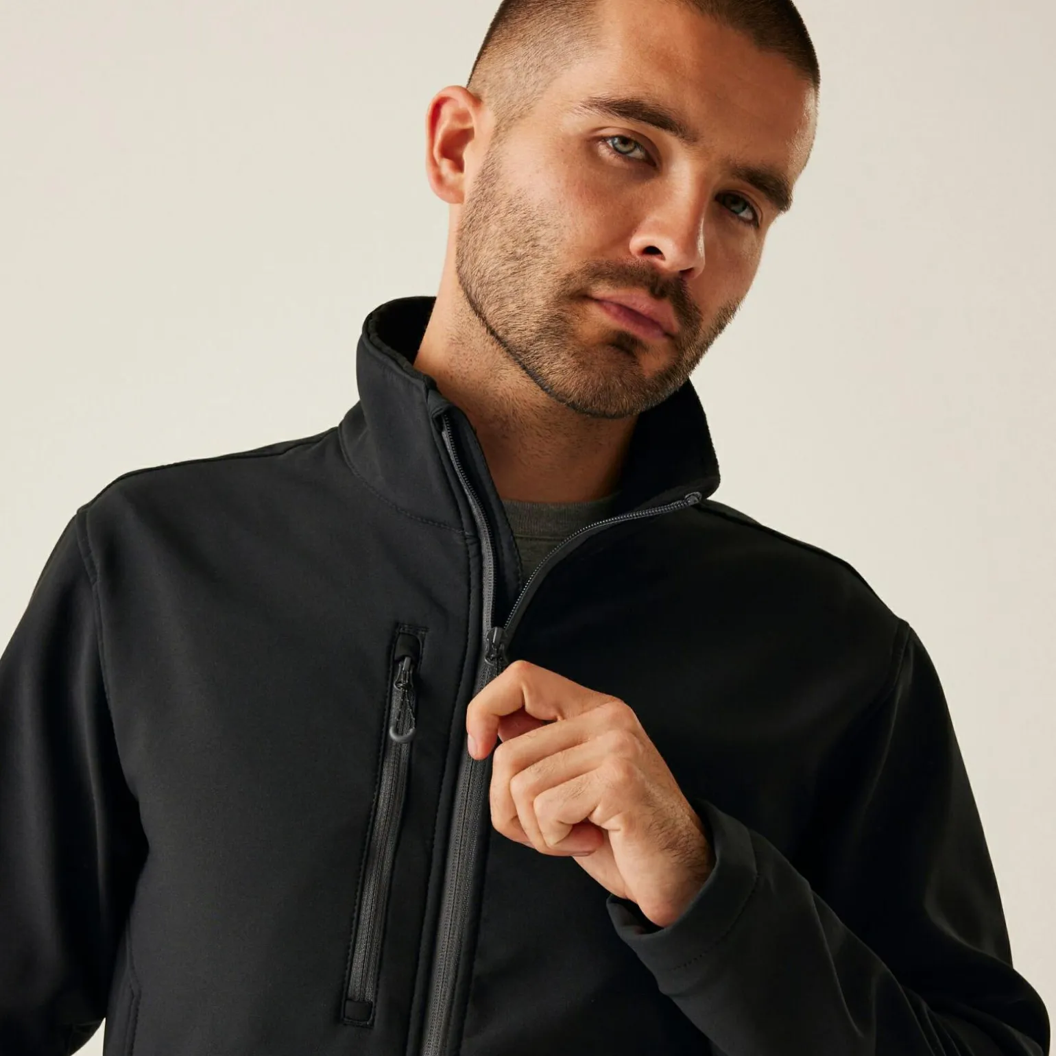 Męska kurtka softshell z recyklingu Professional | Czarny