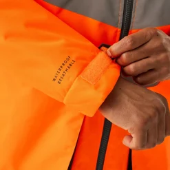 Męska wodoodporna kurtka parka Professional | Pomarańczowo-szary