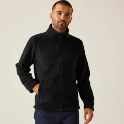 Męski polar z suwakiem Classic | Czarny