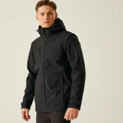 Męski softshell 4 w 1 Erasmus | Czarny