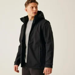 Męski softshell 4 w 1 Erasmus | Czarny