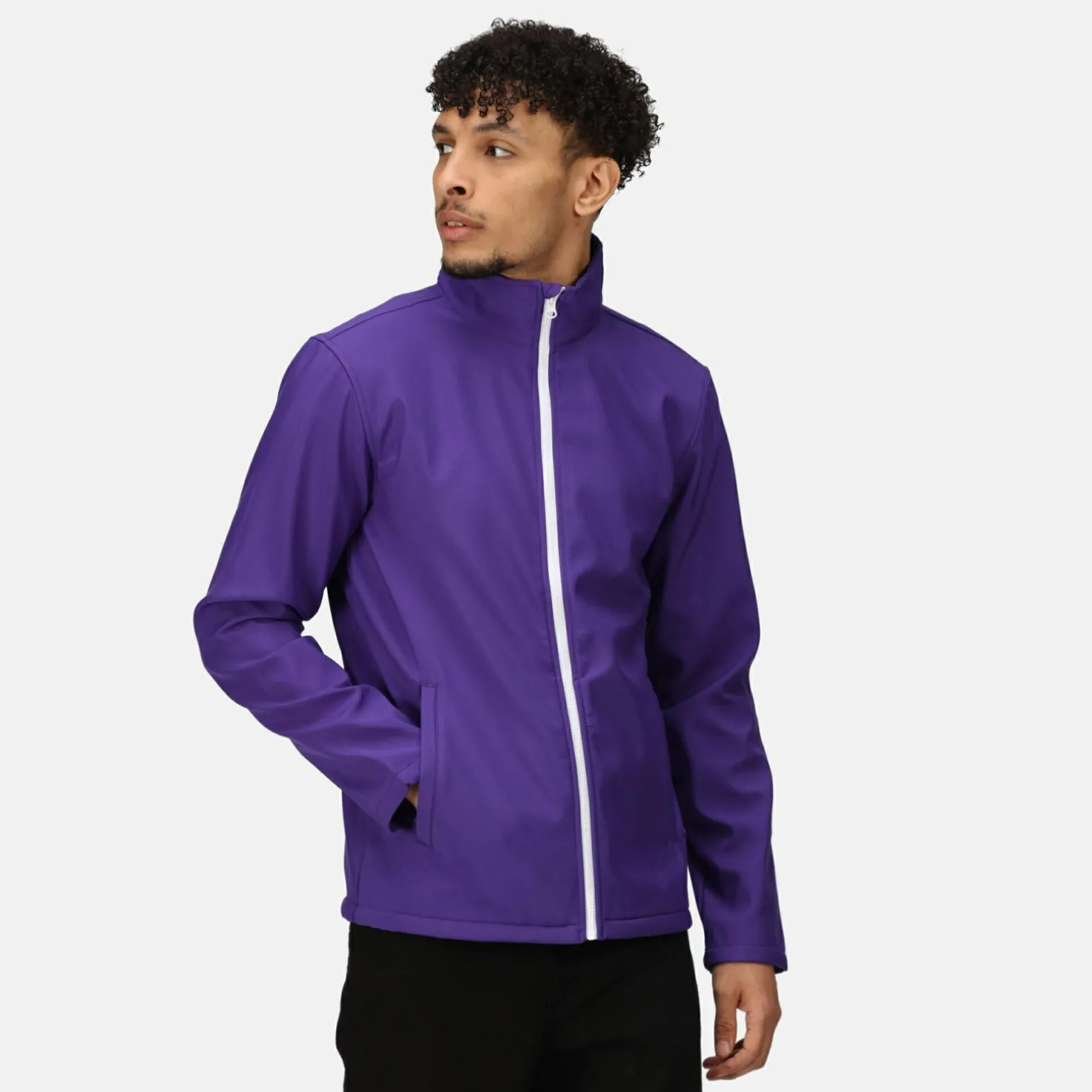 Męski softshell Ablaze | Fioletowo-czarny