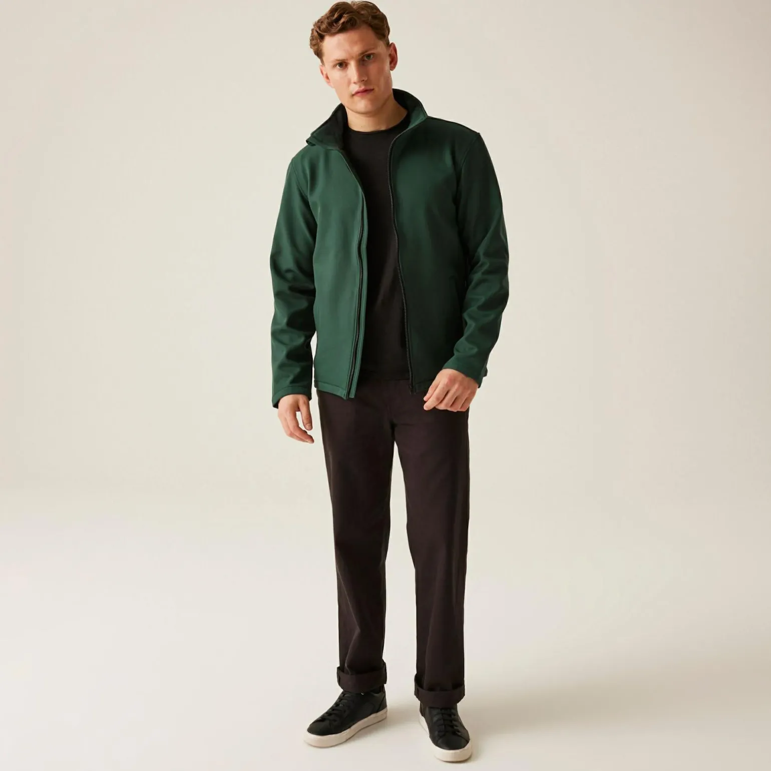 Męski softshell Ablaze | Zielono-czarny