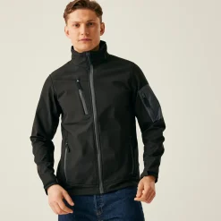 Męski softshell Arcola | Czarno-szary