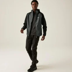 Męski softshell Arec III | Szaro-czarny