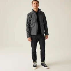 Męski softshell Octagon II | Szaro-czarny
