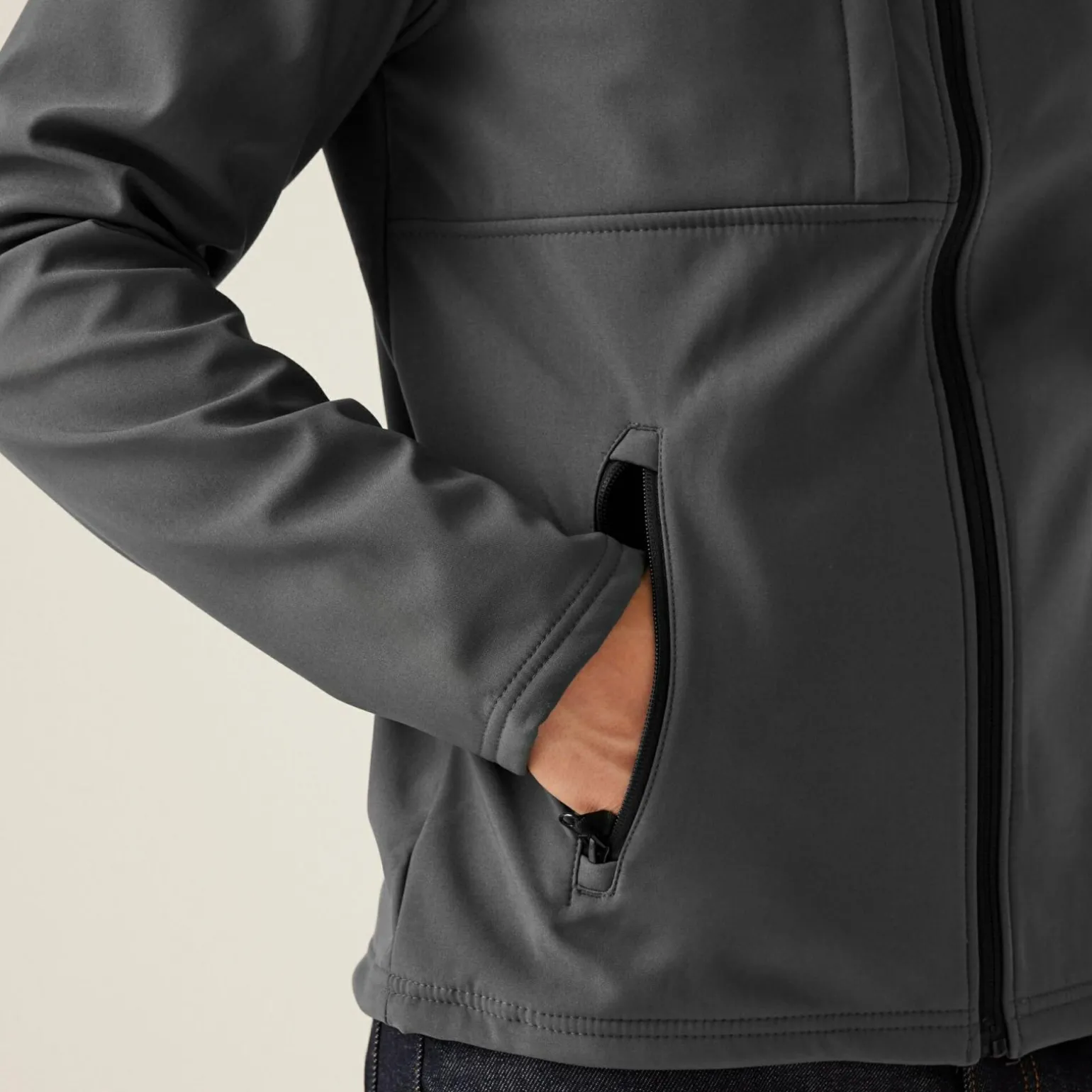 Męski softshell Octagon II | Szaro-czarny