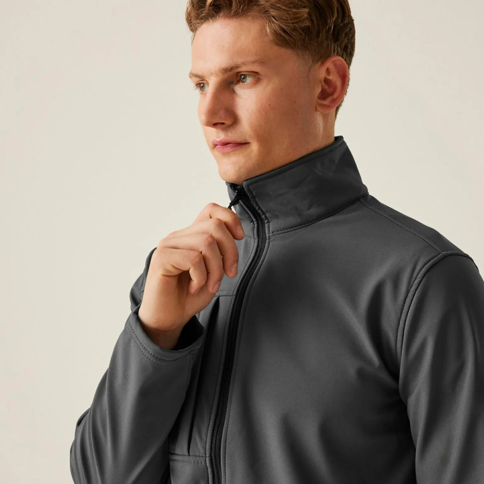Męski softshell Octagon II | Szaro-czarny