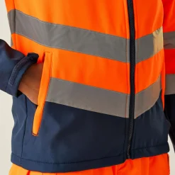 Męski softshell odblaskowy Proffesional | Pomarańczowo-granatowy