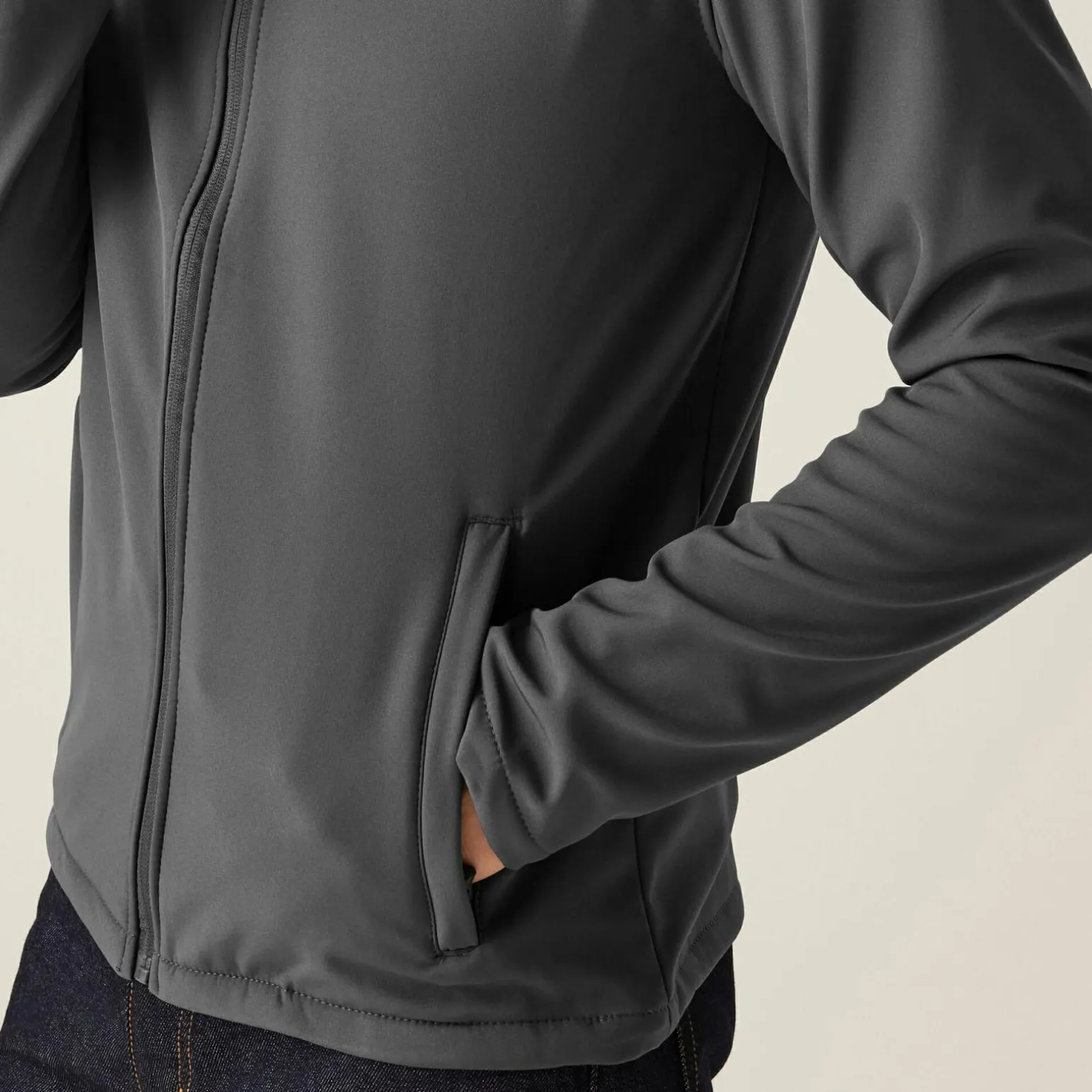 Męski softshell Reid | Szaro-czarny