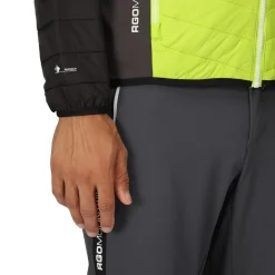 Męski softshell z kapturem Trutton | Jaskrawozielono-szary