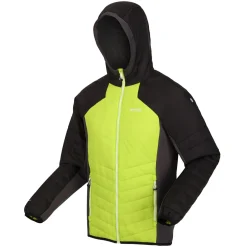 Męski softshell z kapturem Trutton | Jaskrawozielono-szary