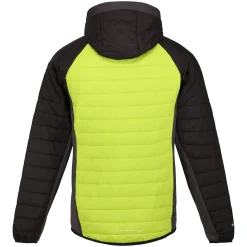 Męski softshell z kapturem Trutton | Jaskrawozielono-szary