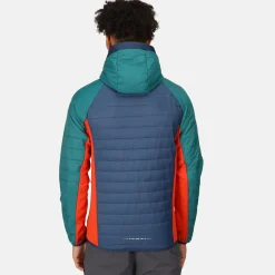 Męski softshell z kapturem Trutton | Niebiesko-zielony