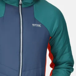 Męski softshell z kapturem Trutton | Niebiesko-zielony